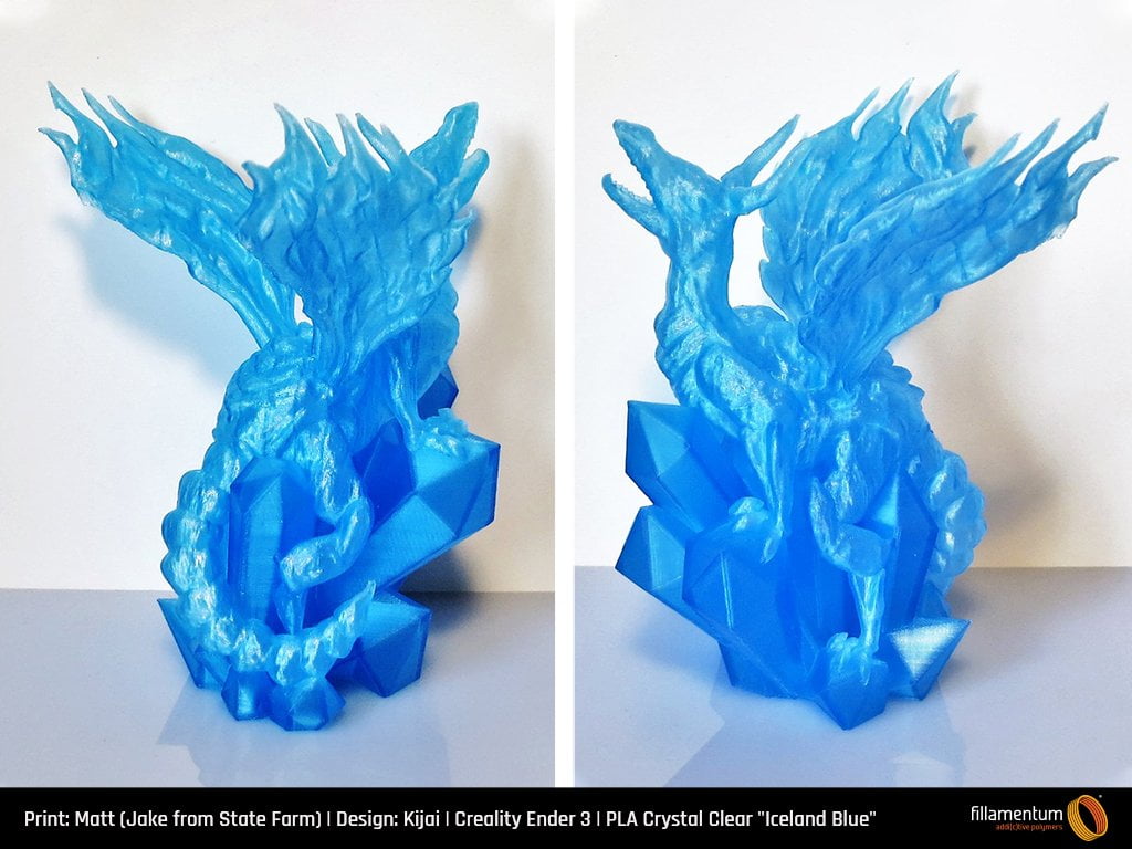 PLA Crystal Clear Iceland Blue - Fillamentum - Image 5