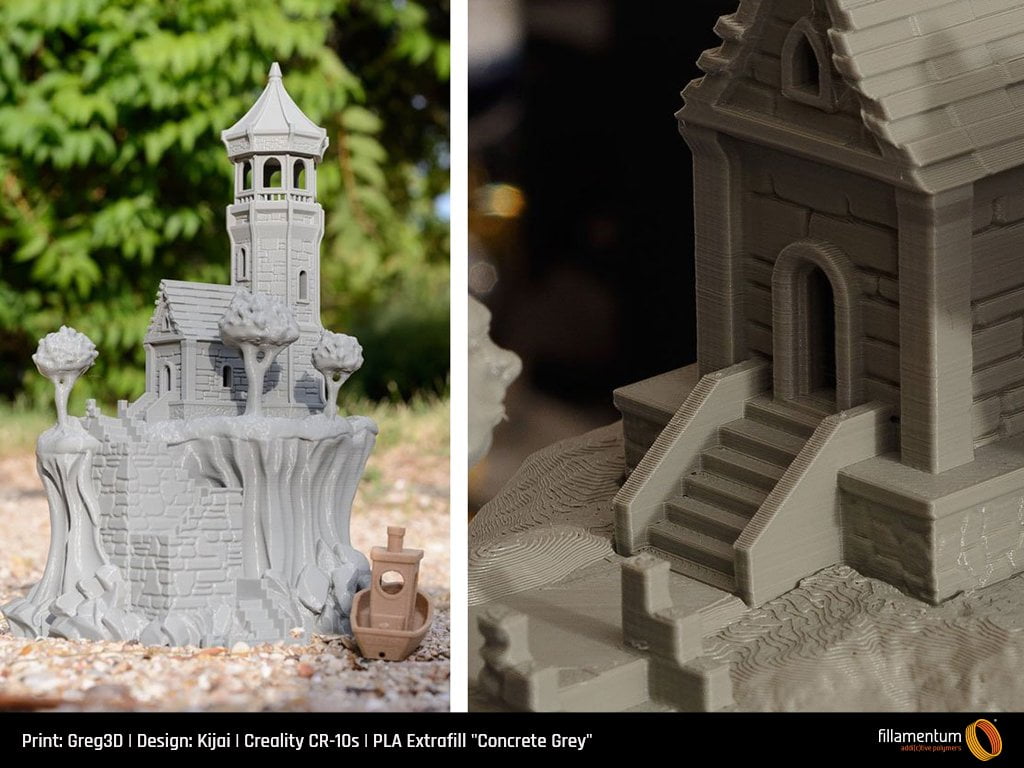 PLA Extrafill Concrete Grey - Fillamentum - Image 6