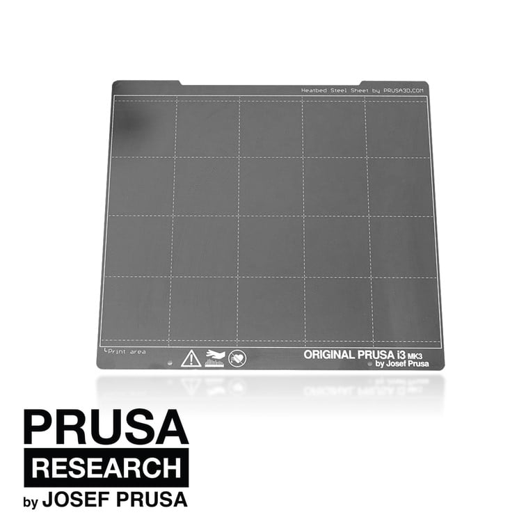 Plataforma Lisa para Prusa i3 MK3s Spring Steel Sheet With Smooth Double-sided PEI - Prusa Original