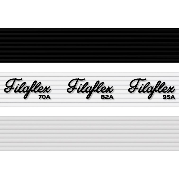 PACK Filaflex FAMILY TPU TPE 70A 82A 95A 150g (White, Black, Transparent) - RECREUS