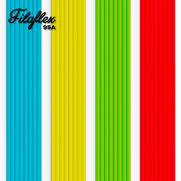 PACK Filaflex TPU 95A 200g (Blue, Yellow, Green, Red) - RECREUS