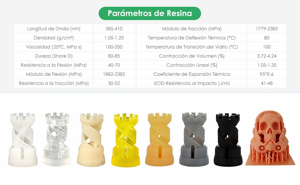 500g Resina Impressão 3D LCD UV 405nm White Branca ( Lavável em Água ) - ESUN - Image 9