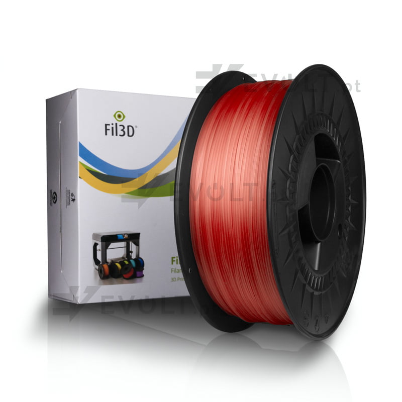 PETG FIL3D 1kg Vermelho Transparente - Tucab