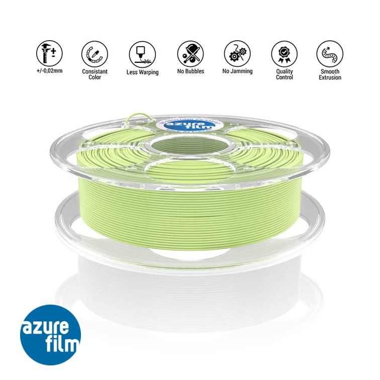PLA 1kg Lumos UV Light Yellow (Neon e brilha no escuro) - Azurefilm
