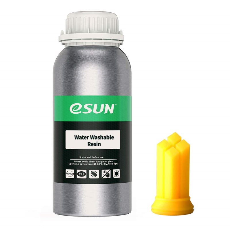 500g Resina Impressão 3D LCD UV 405nm Yellow Amarela ( Lavável em Água ) - ESUN