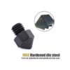 0.6mm B-SERIES PREMIUM Aço Endurecido Hardened Steel Nozzle MK8  - AIMSOAR