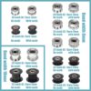 Polia para alinhamento Correia GT2 20 Dentes Rolamento 5mm Furo Alumínio ( GT2 timing belt pulley ) - AIMSOAR