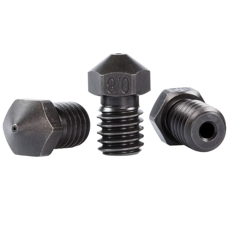 0.6mm B-SERIES PREMIUM Aço Endurecido Hardened Steel Nozzle V6 (compatível com E3D) - AIMSOAR - Image 6