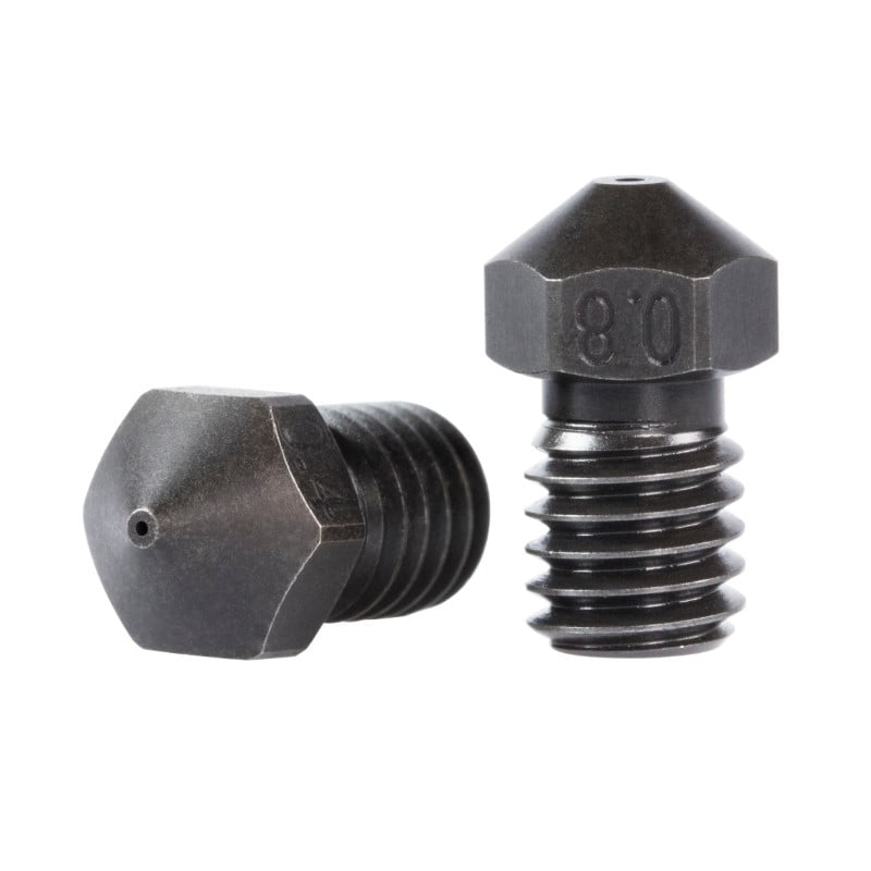 0.6mm B-SERIES PREMIUM Aço Endurecido Hardened Steel Nozzle V6 (compatível com E3D) - AIMSOAR