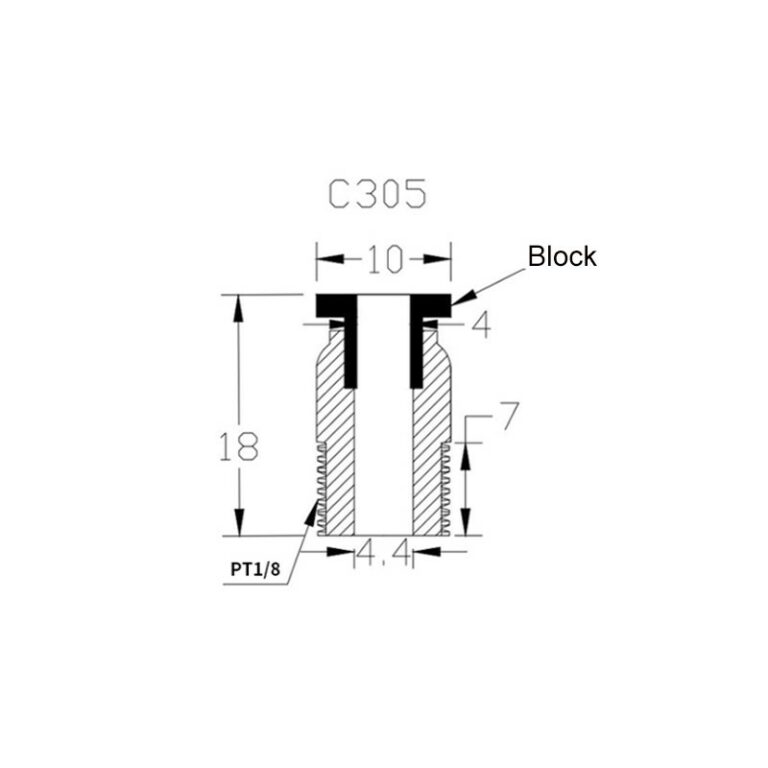 PC4-1/8 Conector Pneumático Vazado  para tubo PTFE 4mm Quick Push-In - AIMSOAR - Image 4