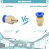 PC4-M6 Conector Pneumático para tubo PTFE Quick Push-In  - AIMSOAR