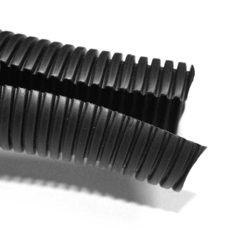 1m Tubo Anelado Corrugado PP 6mm diâmetro Aberto Preto (mangueira de plástico flexível passa cabos elétricos) - OEM - Image 5