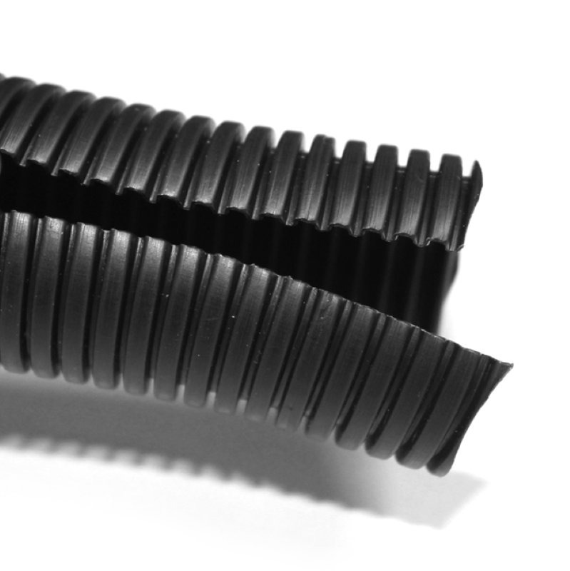 1m Tubo Anelado Corrugado PP 29mm diâmetro Aberto Preto (mangueira de plástico flexível passa cabos elétricos) - OEM - Image 5