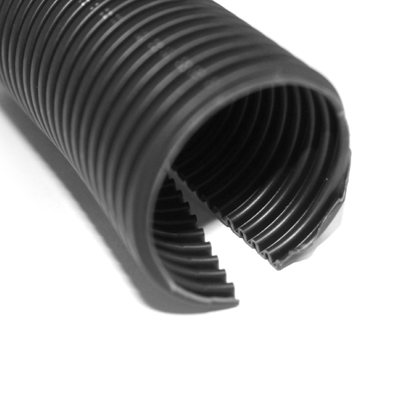 1m Tubo Anelado Corrugado PP 29mm diâmetro Aberto Preto (mangueira de plástico flexível passa cabos elétricos) - OEM - Image 6