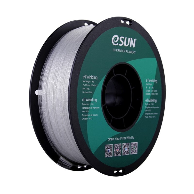 eTwinkling PLA 1kg Clear Transparent (Glitter) - ESUN