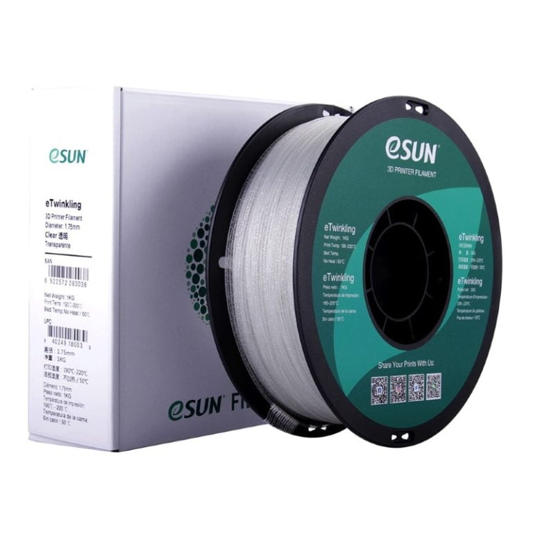 eTwinkling PLA 1kg Clear Transparent (Glitter) - ESUN - Image 2