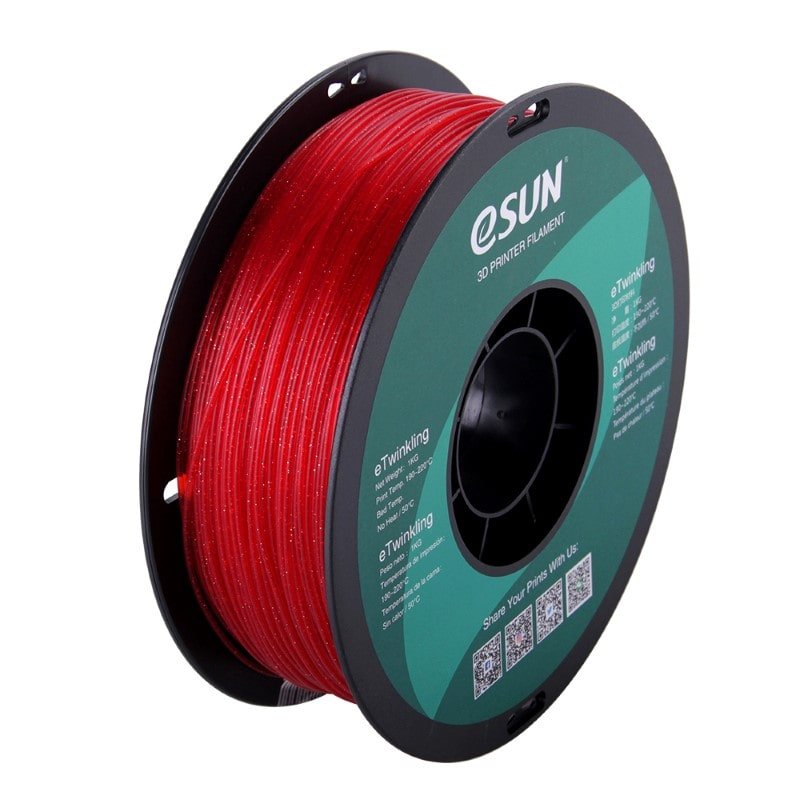 eTwinkling PLA 1kg Red (Glitter) - ESUN - Image 3