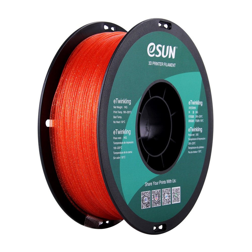 eTwinkling PLA 1kg Warm Orange (Glitter) - ESUN