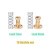 Porca T8 Anti-Backlash para Varões Trapezoidal T8 8mm Lead Passo 8mm (Lead Screw Flexible)  - AIMSOAR