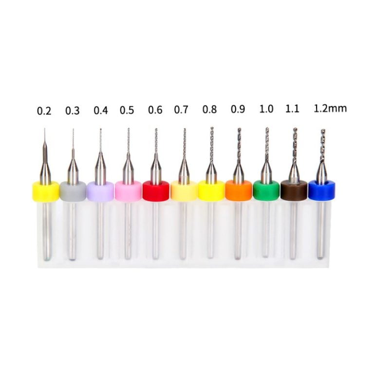 KIT Caixa com 10 Brocas 0.2, 0.3, 0.4, 0.5, 0.6, 0.7, 0.8, 0.9, 1, 1.2 mm  (Limpeza do nozzle) - AIMSOAR