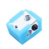Isolamento de silicone Azul para Heat Block V6 Clone Alumínio 20X12X16 ( Heatblock bloco de aquecimento compatível com E3D V6 clone e não com o original ) - AIMSOAR
