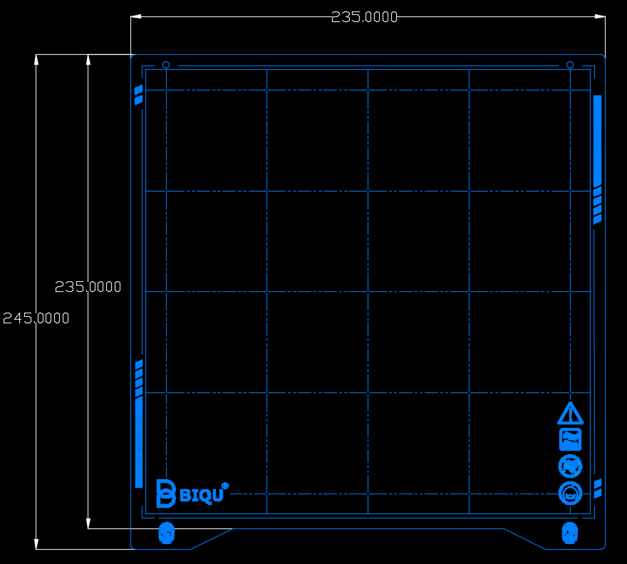 BIQU SSS Super Spring Steel Sheet Heated Bed: 235*235 ( Plataforma Flexível para Impressora 3D, compatível com Ender 3 V2, etc ) - BIGTREETECH - Image 2