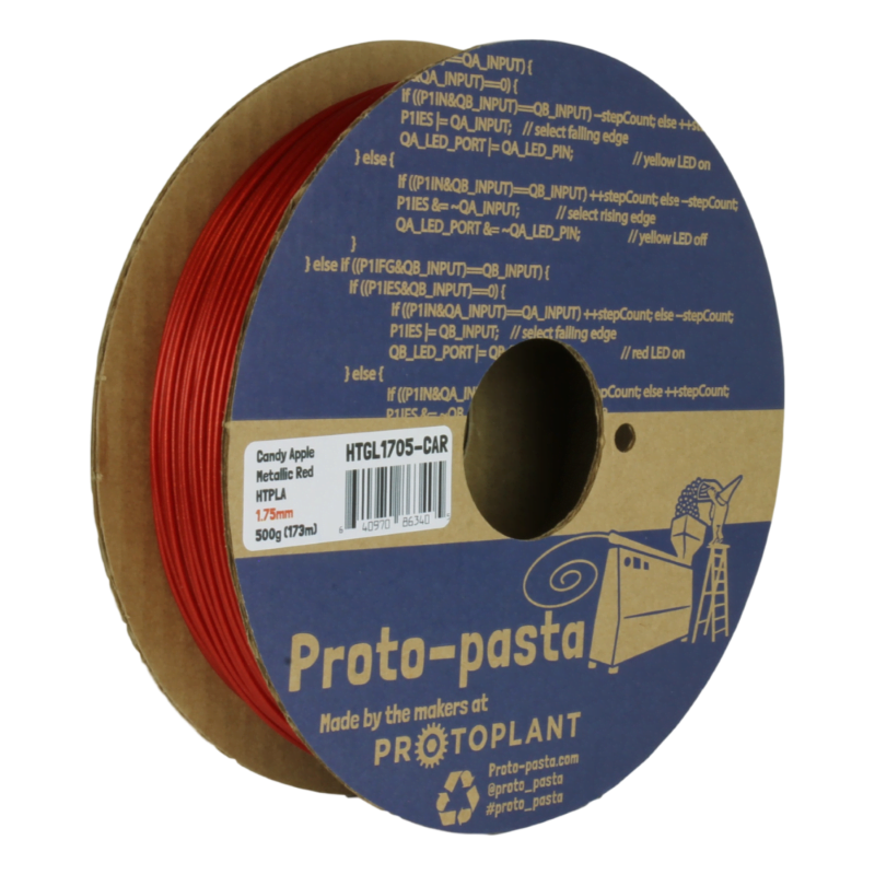 HTPLA Candy Apple Metallic Red ( Community Inspired ) 50g ( Amostra ) - ProtoPasta - Image 3