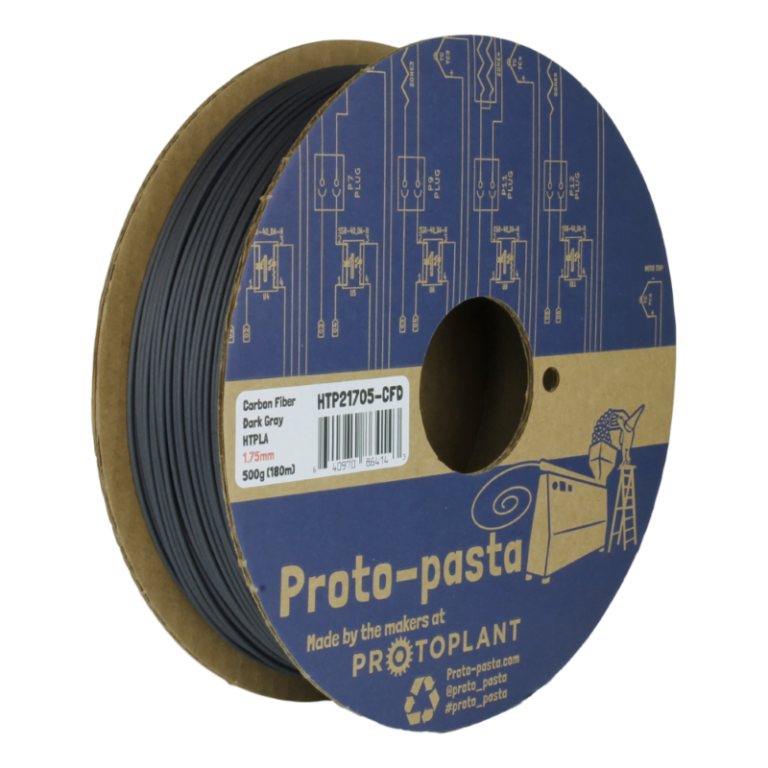 HTPLA Dark Gray ( Carbon Fiber Composite ) 50g ( Amostra ) - ProtoPasta - Image 4