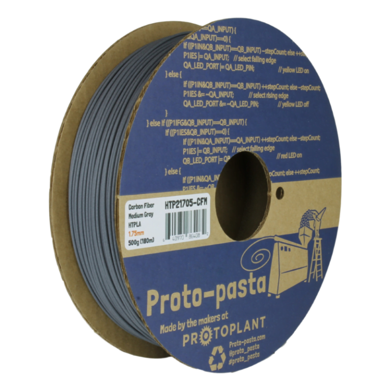 HTPLA Medium Gray ( Carbon Fiber Composite ) 50g ( Amostra ) - ProtoPasta - Image 4