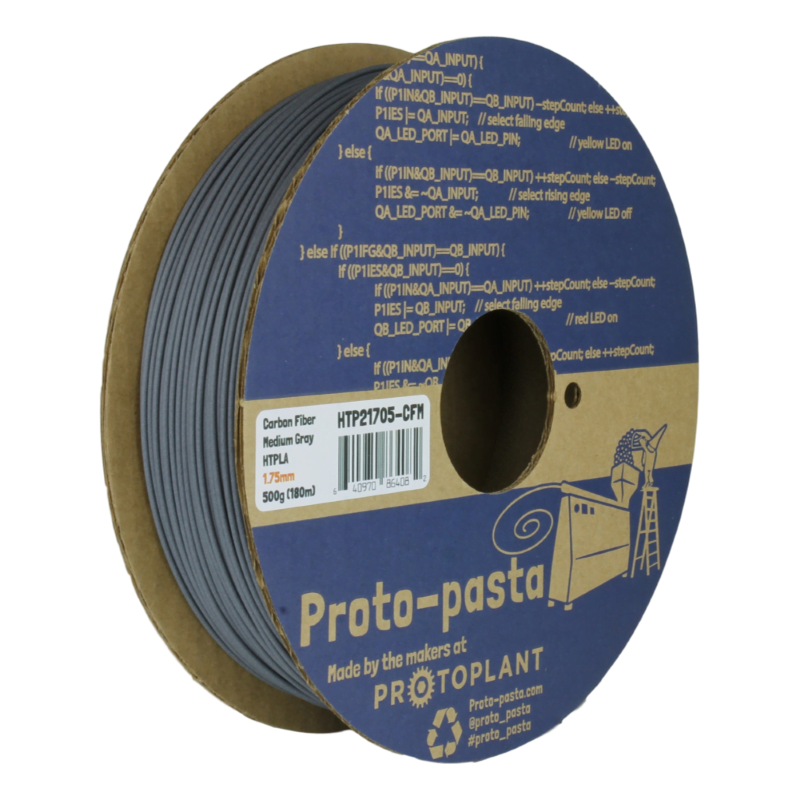 HTPLA Medium Gray ( Carbon Fiber Composite ) 50g ( Amostra ) - ProtoPasta - Image 4