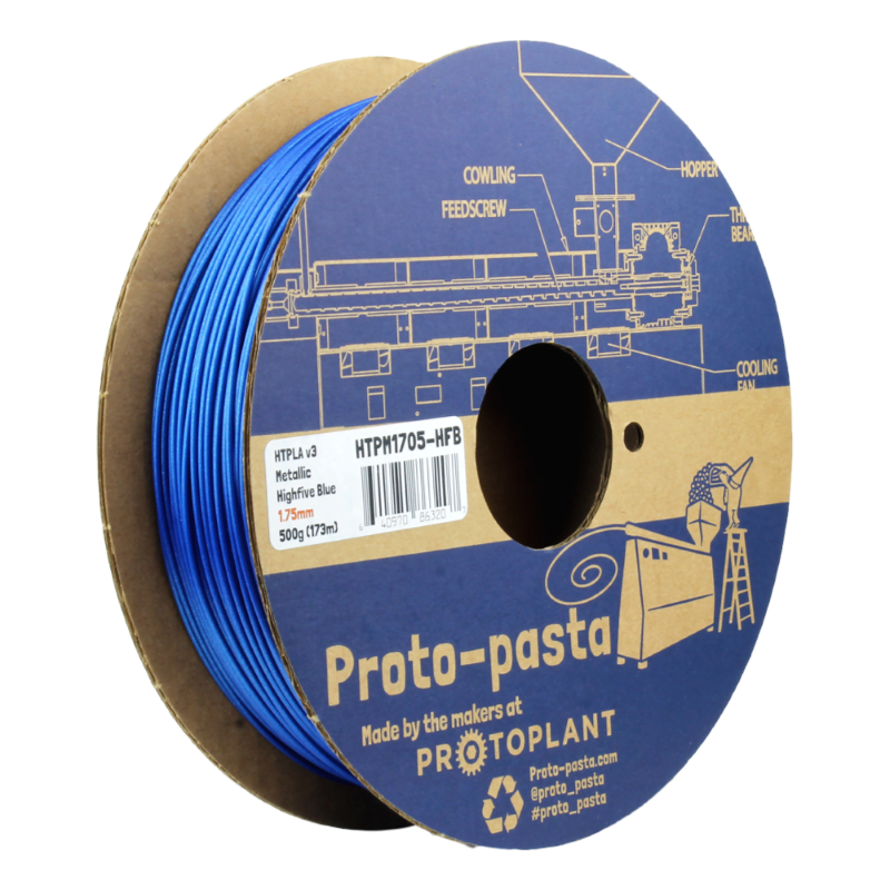 HTPLA Joel's Highfive Metallic Blue ( Community Inspired ) 50g ( Amostra ) - ProtoPasta - Image 3