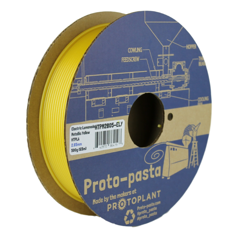 HTPLA Artobot "Electric Lemonade" Metallic Yellow ( Community Inspired ) 50g ( Amostra ) - ProtoPasta - Image 3
