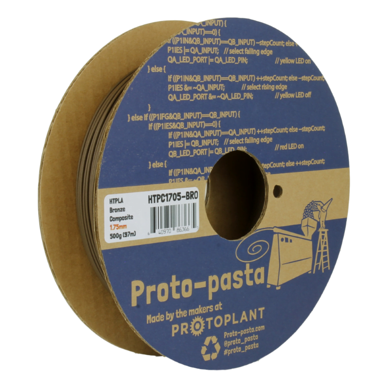 PLA Bronze-filled ( Metal Composite ) 50g ( Amostra ) - ProtoPasta - Image 5
