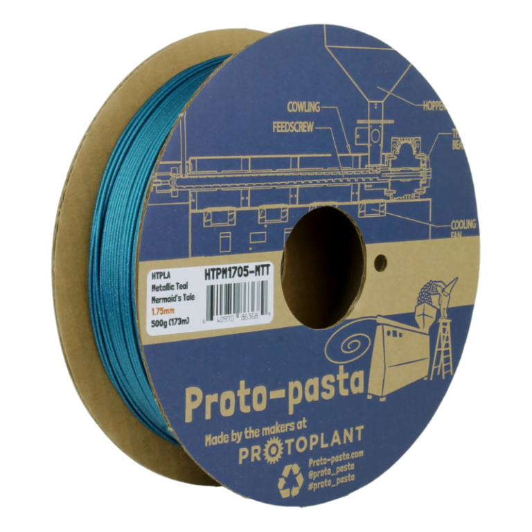 HTPLA Mermaid's Tale Metallic Teal ( Community Inspired ) 50g ( Amostra ) - ProtoPasta - Image 4