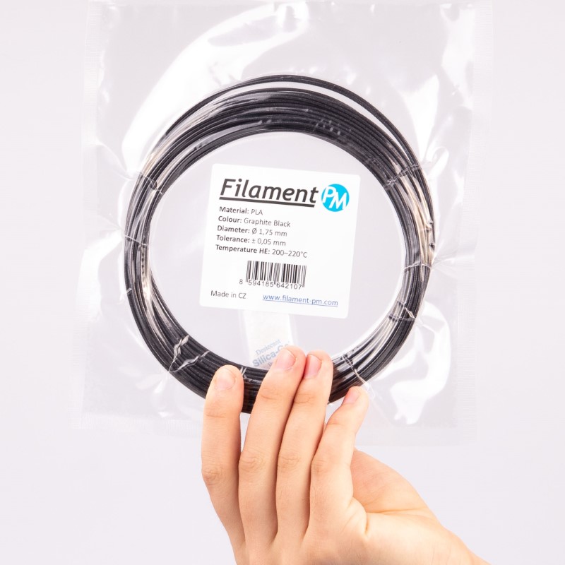 PLA 10m (Amostra) Graphite Black ( Glitter ) - Filament PM