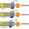Porca T8 Anti-Backlash para Varões Trapezoidal T8 8mm Lead Passo 8mm (Lead Screw Flexible)  - AIMSOAR