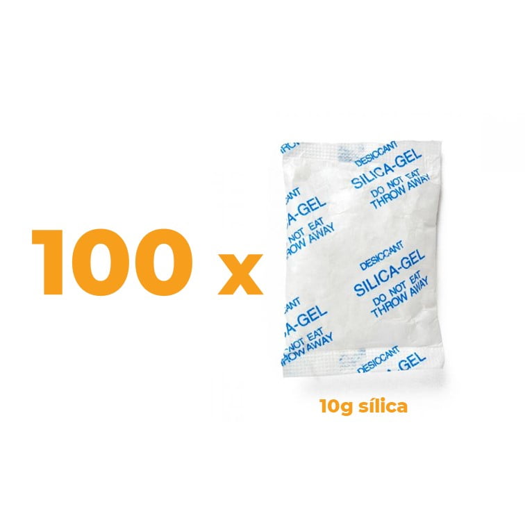 1000g Lote 100 x 10g Sacos Silica Gel de Poros Estreitos Dessecante Absorvente Premium Desumidificador Humidade - OEM