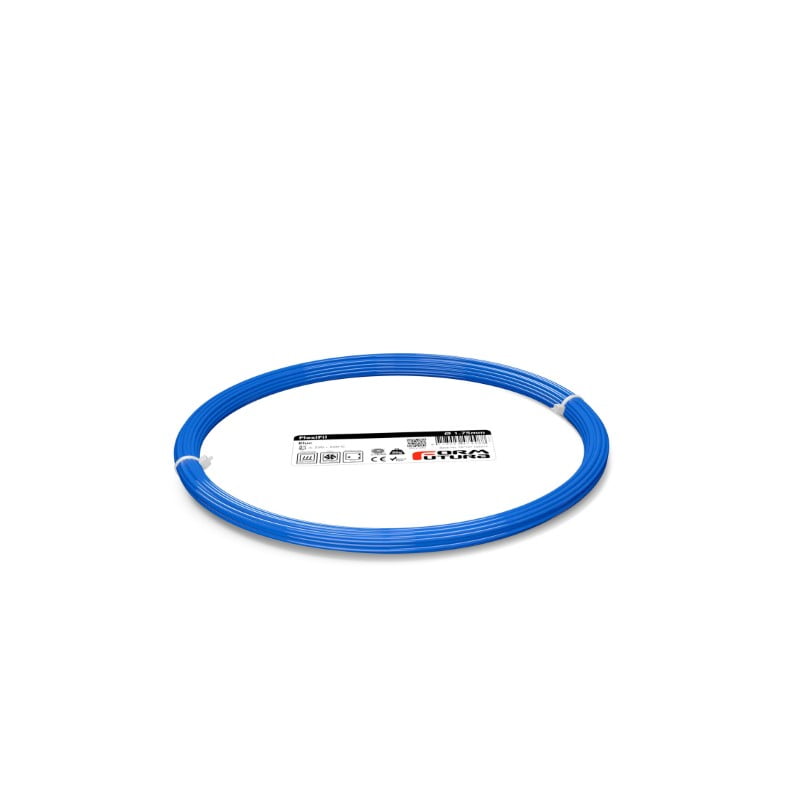 TPC FlexiFil 50g (Amostra) Blue ( Borracha Elastômero termoplástico de copoliéster Semi-flexível com efeito de memória ) - FORMFUTURA