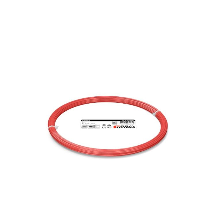 TPC FlexiFil 50g (Amostra) Red ( Borracha Elastômero termoplástico de copoliéster Semi-flexível com efeito de memória ) - FORMFUTURA
