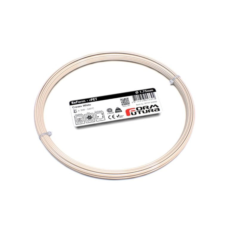 PETG ReForm rPET 50g (Amostra) Cream White (Reciclado) - FORMFUTURA