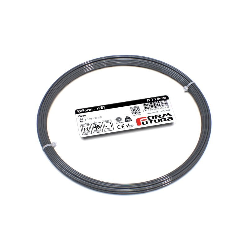 PETG ReForm rPET 50g (Amostra) Grey (Reciclado) - FORMFUTURA