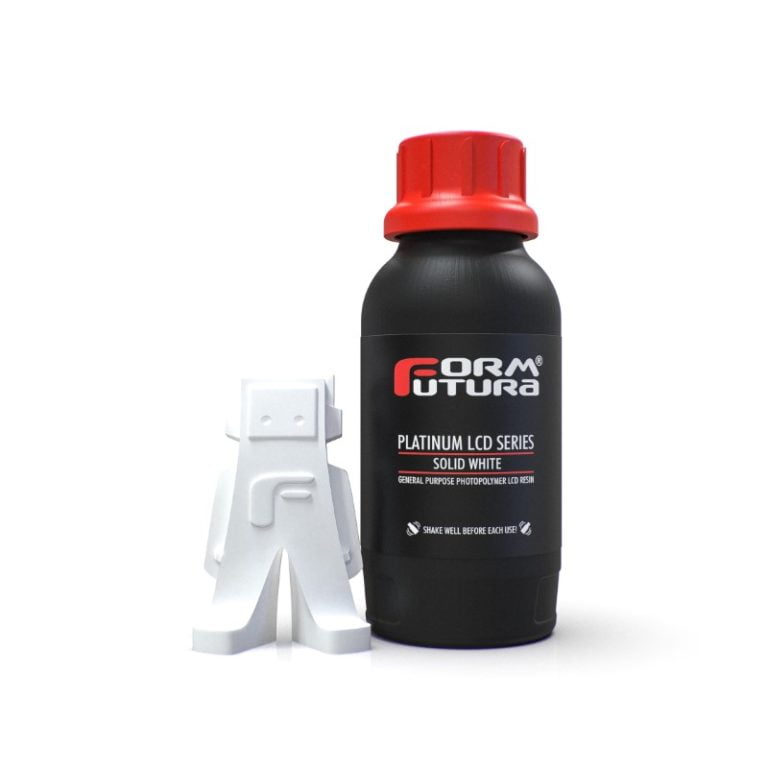 500ml Platinum LCD Series Resina Impressão 3D LCD e DLP UV (385 - 420nm) Solid White - FORMFUTURA