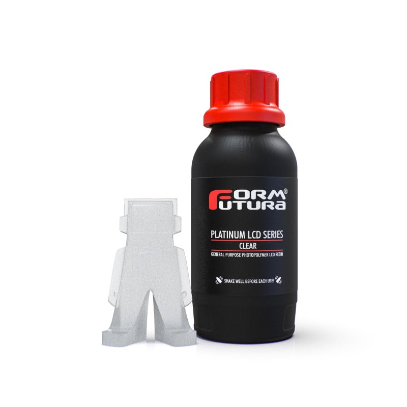 500ml Platinum LCD Series Resina Impressão 3D LCD e DLP UV (385 - 420nm) Clear - FORMFUTURA