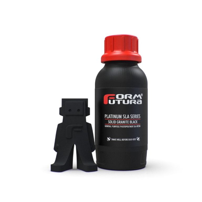 500ml Platinum SLA Series Resina Impressão 3D LCD e DLP UV (385 - 405nm) Solid Granite Black - FORMFUTURA