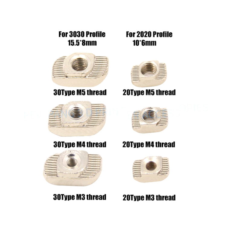 Porca Roscada em T M4 perfil 2020 T-Nut (nut) - AIMSOAR - Image 2