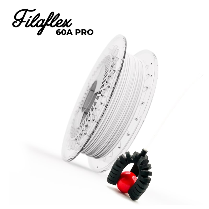 Filaflex TPE 60A PRO 500g White ( Filamento 3D mais elástico e fléxivel do mercado ) - RECREUS