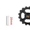 KIT 4 Rodas com Porca de ajuste e Mola do kit de nivelamento 44 mm diâmetro M3 *20mm (Leveling spring) - AIMSOAR