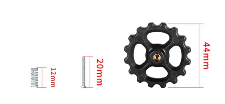 KIT 4 Rodas com Porca de ajuste e Mola do kit de nivelamento 44 mm diâmetro M3 *20mm (Leveling spring) - AIMSOAR - Image 2