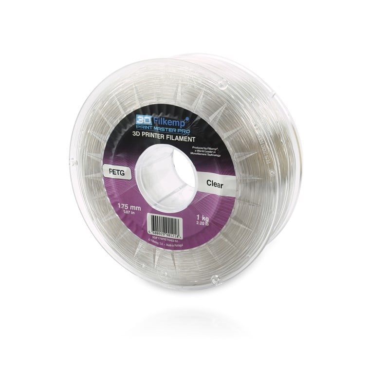 PETG PRO 834Q 1kg Clear Natural (translucido) - Filkemp