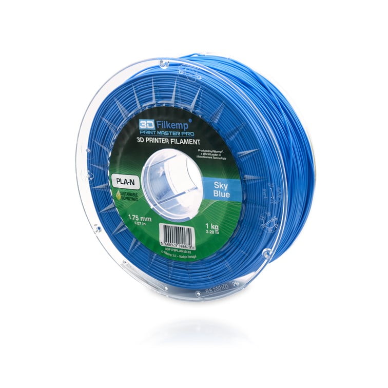 PLA N PLN 1kg Sky Blue ( ESPECIAL DE ALTA TEMPERATURA Azul ) - Filkemp